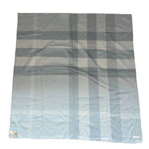 Burberry Baby Blanket Blue Check 100% Cashmere Made In Scotland 40x40"